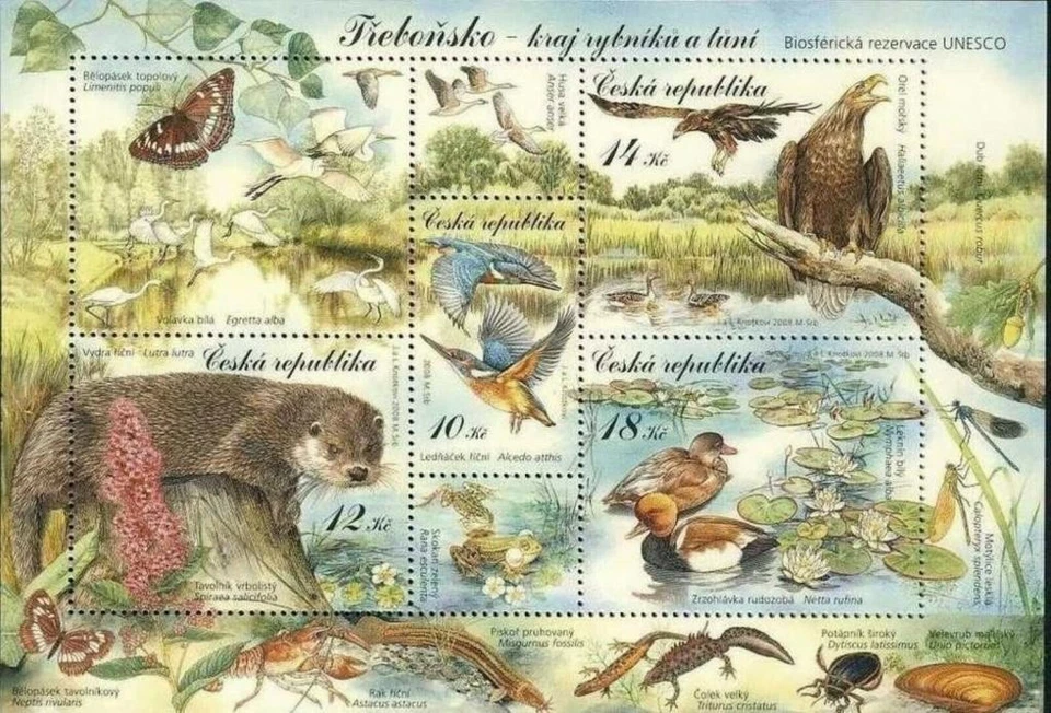 Czech Republic 2008 Fauna, Birds, Wild Animals, Otter, Insects MNH** - Image 1 of 1