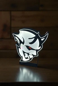 Dodge Demon Logo XL LED Man Cave Slot car Custom - Picture 1 of 5