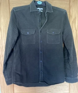 Reiss Shirt Mens Size Medium BrownOvershirt Cotton Shacket Utility Miami Vgc - Picture 1 of 6