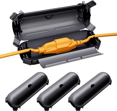 4 Pack Small Outdoor Extension Cord Cover, IP44 Waterproof Box for camping - Image 1 of 4