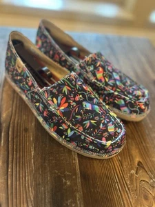 Mocassino Twisted X Slip On Otomi Tela Mocassino Mocassino Animale Floreale Donna 9,5 M - Foto 1 di 5
