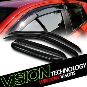 For 01+ Tacoma Double/Crew JDM Rain/Wind Guard Shade Deflector Window Visors 4pc - Picture 1 of 2