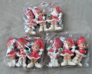 Vintage Hartplastik Weihnachten Pixie Elfe Figur 60er Jahre Made in Hong Kong - Bild 1 von 10