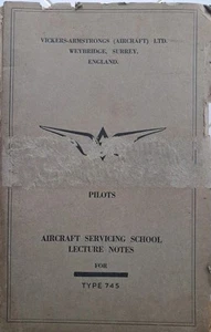 Vickers Viscount Type 745 Engineers Notes-Aircraft Servicing School 1958 - Picture 1 of 10