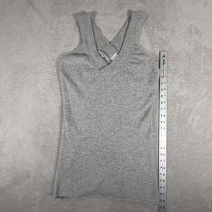 Bravo-NewYork Tanktop Damen XS grau Kaschmir V-Ausschnitt Racerback breite Träger - Bild 1 von 4