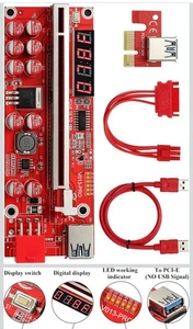 NEW V013-PRO PCI-E Riser 1X to 16X GPU Riser Card Bitcoin Ethereum Mining FAST48 - Picture 1 of 2