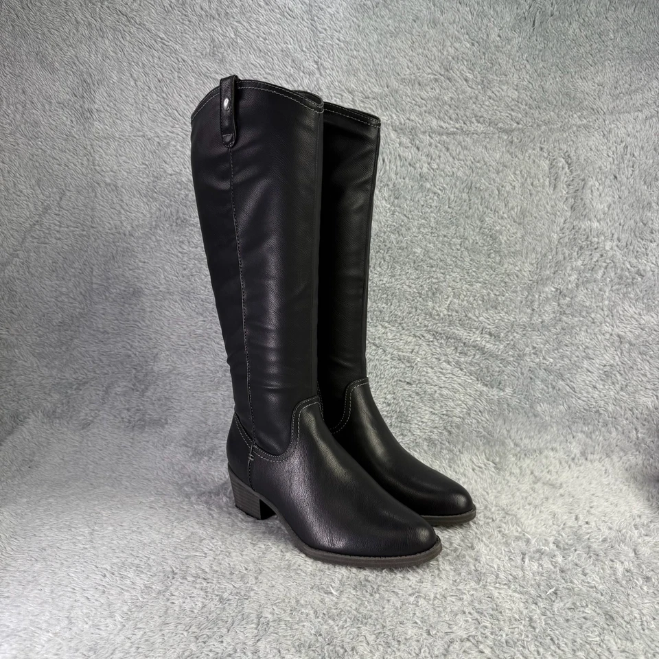 Botas SOUL by Naturalizer Zoya para mujer 8,5 anchas negras hasta la rodilla Foto 1 de 4