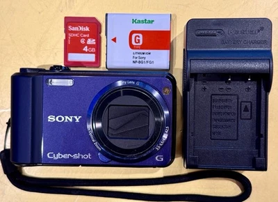 Sony Cyber-Shot DSC-H70 16.1MP 10x Optical Zoom Digital Camera -Blue W/ Extras! - Image 1 of 4