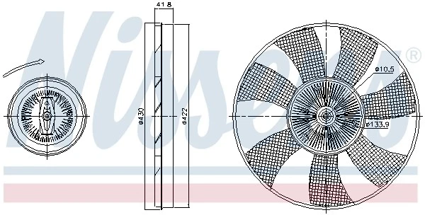 NISSENS 86220 Embrayage, ventilateur de radiateur pour VW - Photo 1/4