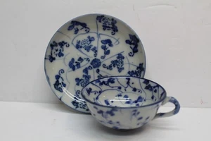 Vintage Flow Blue Tea Cup & Saucer - Picture 1 of 4