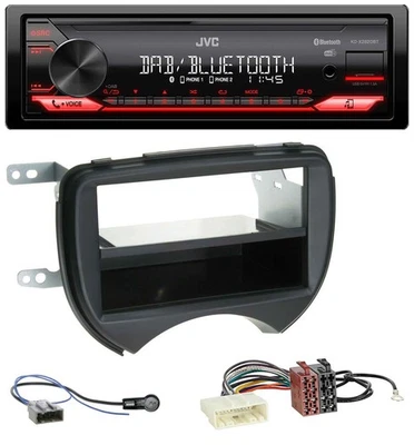 JVC Bluetooth USB DAB MP3 Autoradio für Nissan Micra K13 10-13 schwarz - Bild 1 von 4