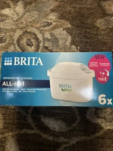 6 Pack BRITA Maxtra Pro All-in-1 Water Filter Jug Replacement Cartridges Refills - Picture 1 of 5