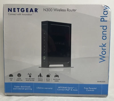 NETGEAR N300 Wireless Router WNR2000 NEW - see Description - Image 1 of 4