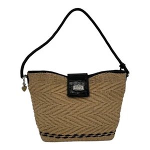 Vintage Brighton Water Lily Straw Shoulder Hand Bag Purse - Picture 1 of 12