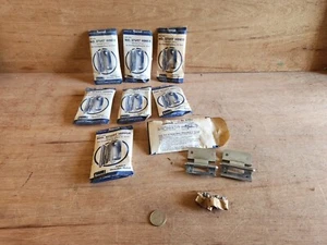 Amerock E7697 Cabinet Hinges Hardware Rocket Style Chrome NOS Lot 8 Pair Vtg USA - Picture 1 of 23