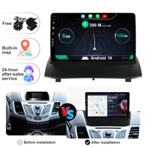 6G+128G GPS Navi Autoradio Per Ford Fiesta Mk 6 2008-2017 Carplay Camera BT RDS - Foto 1 di 13