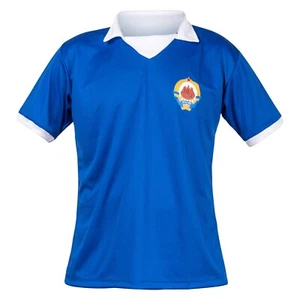 Yugoslavia Blue Football Jersey T-shirt National Team Sport Fans Retro Vintage - Picture 1 of 7