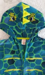 CAT & JACK Unisex DINO DINOSAUR Dragon Sleeper Jumper Pajamas,Hooded,Large 12/14 - Picture 1 of 7