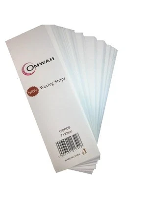 OMWAH 200 Wax Strips Non Woven Epilating Depilatory Face legs Hair Removal Paper 3X9in