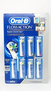 Oral B Floss Action Replacement Brush Heads, 6 Count, Plus Power Tip - NEW - Picture 1 of 3