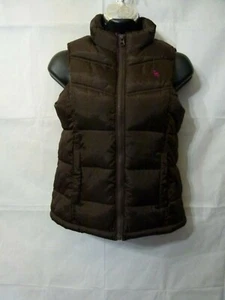 Old Navy Girl’s Quilted Vest Full Zip Chocolate Size Large - Picture 1 of 8