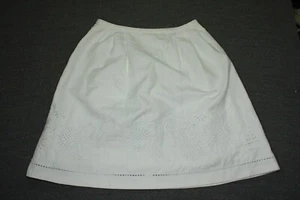 Falda para mujer Lilly Pulitzer 8 mezcla de lino blanco forrada con cremallera bordeada - Imagen 1 de 15