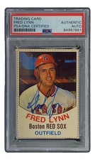 Fred Lynn Signed Red Sox 1977 Hostess #51 Trading Card PSA/DNA