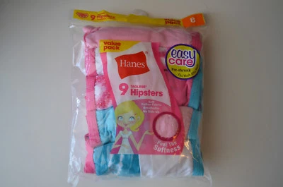 Pack de 9 Bragas Hipster de Algodón Hanes Niñas Ropa Interior Multicolor Talla 8 Foto 1 de 2