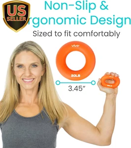 Hand Strengthener Grip Ring - Forearm Ring Hand Exercisers - Silicone Squeeze... - Picture 1 of 8