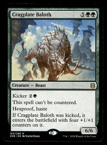 CRAGPLATE BALOTH MTG Magic Cards NM-M ZENDIKAR RISING RARE - Imagen 1 de 2