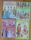 Uncut Vintage Old Fashioned Children Paper Dolls and 3 other Books