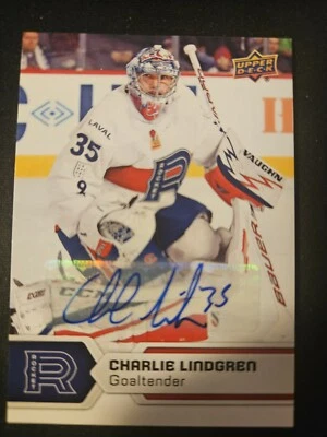 17-18 AHL Charlie Lindgren Rookie  Autographed 🚨🚨🚨 Washington Capitals  - Image 1 of 2