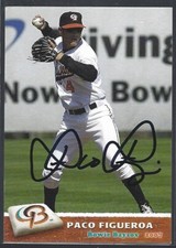 2007 Grandstand Bowie Baysox Paco Figueroa IP autograph signed card
