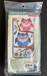 Stitch & Zip Needlepoint Eyeglass Case Kit SZ480 Owls Alice Peterson 2014 New - Picture 1 of 6