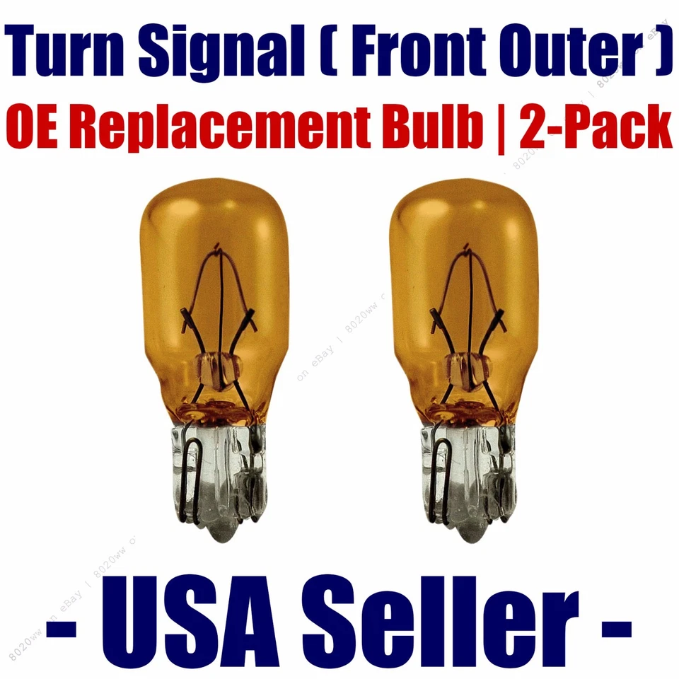 Front Outer Turn Signal Light Bulb 2pk - Fits Listed Pontiac Vehicles - 24A - Image 1 of 1