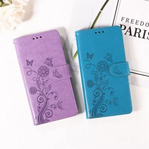 3D Flower Butterfly Wallet Phone Case for iPhone 11 12 13 14 15 16 Pro Max XR XS - Picture 1 of 17