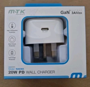 (TT) M.TK 20W PD-Wandladegerät, GaN 3w Max, NA0363, weiß, Typ C Anschluss - Bild 1 von 2