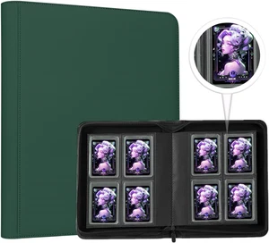 Toploader Mappe, 4-Pocket doppelseitige Toploader Mappe, hält 128 Karten in 3"x - Bild 1 von 12