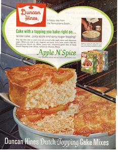 1963 Duncan Hines Dutch Topping Cake Mix Vintage 1960s Magazine Ad ~ Wall Art - Bild 1 von 1