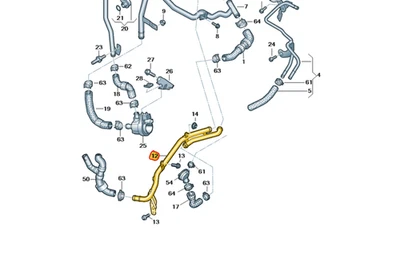NEW GENUINE VAG GROUP METAL COOLANT PIPE - 5Q0121070AF - Image 1 of 2