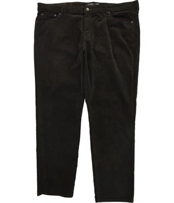 Ralph Lauren Womens Ribbed Velvety Casual Corduroy Pants, Brown, Plus Size, 22W - Image 1 of 3