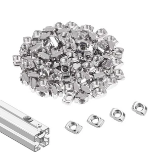 2020 Series T Nuts,105pcs M3 Sliding T Slot Nut Hammer Head M3, Silver  - Picture 1 of 4