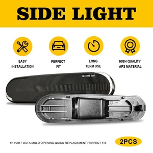 LH+RH Smoke Bumper Side Marker Light Covers For 2002-2005 Honda Civic Si EP3 3DR - Bild 1 von 9