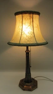 Tischlampe im Art Déco Stil Kupfer Metal '40er Jahre - Picture 1 of 12