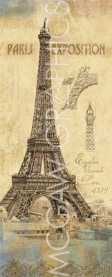 Eiffel Tower Paris Architecture I, Daphne B, Wall Decor Art Print 20" x 8" 2045 - Image 1 of 2