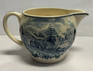 Vintage Blue & White Creamer ‘Valley of the Mohawks’ from Historic America - Picture 1 of 7