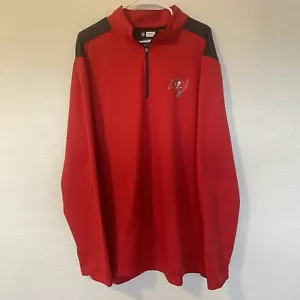 Tampa Bay Buccaneers Mens NFL Team Apparel 1/4 Zip Pullover Sweater Red 3XL - Picture 1 of 8