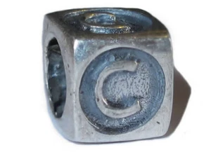 Charm Bead, Perle, Anhänger für Sammelarmband. 925er Silber. Buchstabe C - Picture 1 of 1