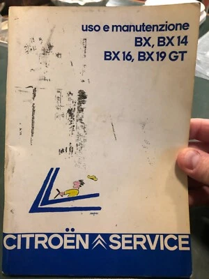 Libretto uso e manutenzione Citroën BX 14 16 19 GT 1984 vintage auto italiano - Immagine 1 di 4