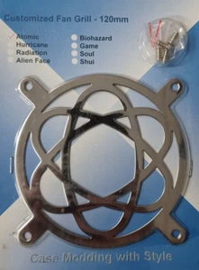 Mitron Aluminium Atomic Lüftergrill 120 mm - Aluminium poliert - Bild 1 von 1